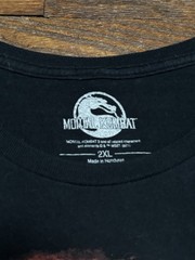 Mortal Kombat Graphic Logo Spellout Black T-Shirt Size 2XL
