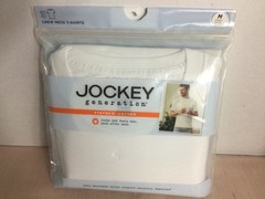 NIP JOCKEY GENERATION CREW NECK 100% COMBED COTTON T-SHIRTS WHITE PKG OF 3 MED