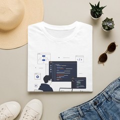 Developer Badge Code T-Shirt Programmer Gift Unisex Made in USA