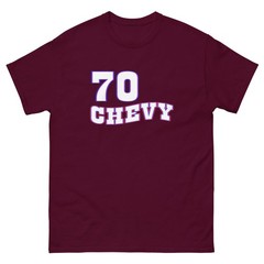 70 CHEVY HOT ROD T SHIRT sizes SMALL thru 5XL CHOOSE FROM 10 COLORS!