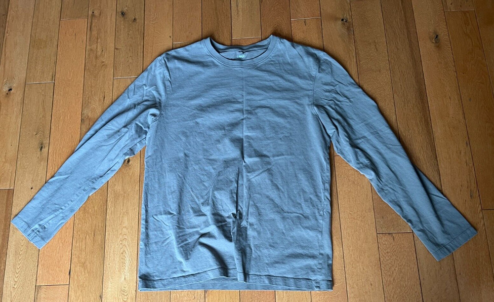 Giordano Beige Tan Long Sleeve Cotton T-shirt size Asian XL/US M-L Korea