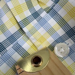 Duluth Trading Button Up Shirt Men Medium Yellow Plaid Reach Gussets Button Down