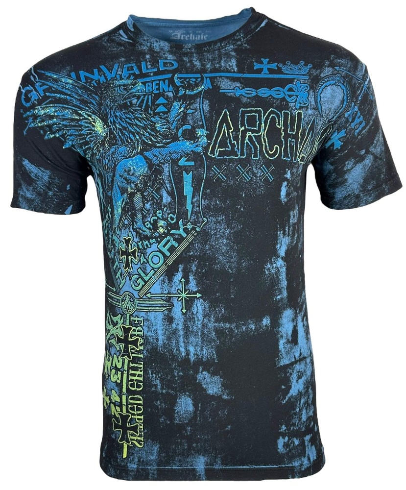 Archaic By Affliction Men’s T-shirt Hearth Biker Tattoo S-5XL
