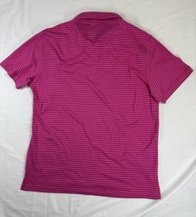 Tailor Byrd Golf Polo Shirt Mens XL Pink Stripe Quick Dry Stretch NWT
