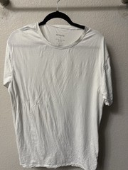 NETDRAW Mens Bamboo UPF50+ White Crewneck Short Sleeve Size Large