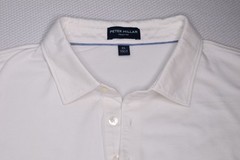 PETER MILLAR XL Men’s Short Sleeve Cotton Spandex Golf Polo Shirt White