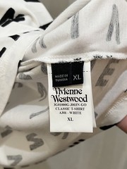 Vivienne Westwood Men’s White/ Black All-over Print Classic T-shirt – Size XL