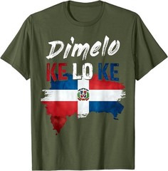 Dimelo KE LO KE Dominican Republic Flag Distressed T-Shirt