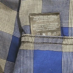 Route 66 Men’s Blue/Gray Plaid Short Sleeve Button-Up Shirt L Pockets 0128