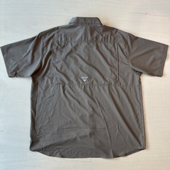 Columbia PFG Short Sleeve Button Up Size XL Brown vented
