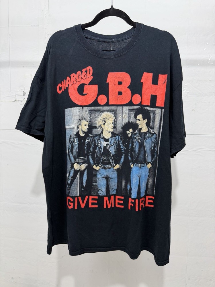 GBH Shirt XL Give Me Fire Street Punk Rock Hardcore