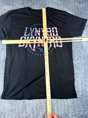 Unisex T Shirt L Black Lynyrd Skynyrd American Rock Band Stars & Stripes Cotton