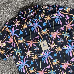 NEW Chubbies Men’s ‘The Black Light Night’ Performance Polo Size Large