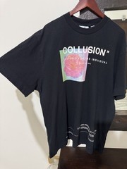Collusion Logic and Probability Theory Shirt Mens 2XL Black Oversized Flower Tee