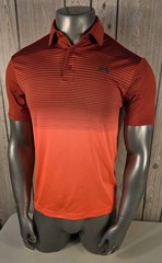 Under Armour Playoff Golf Polo Shirt Mens Medium Neon Orange Red Performance