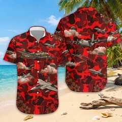 Fabric Red Flower Camo Rose Gift For Friends#3