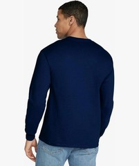 Gildan Adult Ultra Cotton Long Sleeve T-Shirt G2400 Navy (4 Pack) LARGE ONLY