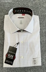 Van Heusen Men’s Dress Shirt Purple Gray Plaid Flex Collar Regular Fit NWT Sz L