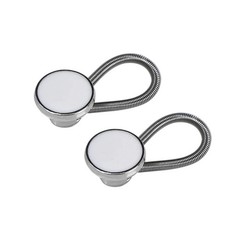 2Pcs Metal Collar Neck Waist Extender Buttons For Men Dress Shirts Pants Belt