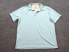 Tommy Bahama Shirt Mens Large Blue Stretch Casual Short Sleeve Polo Golf