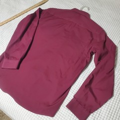 Paul Jones Dress Shirt Mens Size L Maroon Long Sleeve Button Front