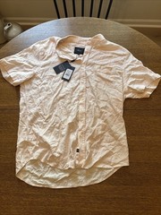 $95 Rails Shirt Mens XL Rose Floral Short Sleeve Linen Button Casual Carson