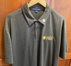 PCGS Logo Coin Port Authority Gray S/S Polo Shirt Golf Men’s Size XL Brand New
