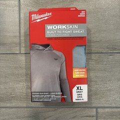 Milwaukee Men’s WORKSKIN Gray X-Large Hooded Sun Shirt