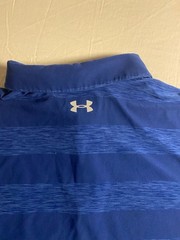 Under Armour HeatGear Men’s Loose Fit Striped Short Sleeve Golf Polo Shirt Blue
