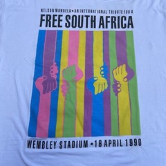 Vintage 90s Mandela Concert T Shirt XL Single Stitch 1990 Anti-Apartheid Rare!
