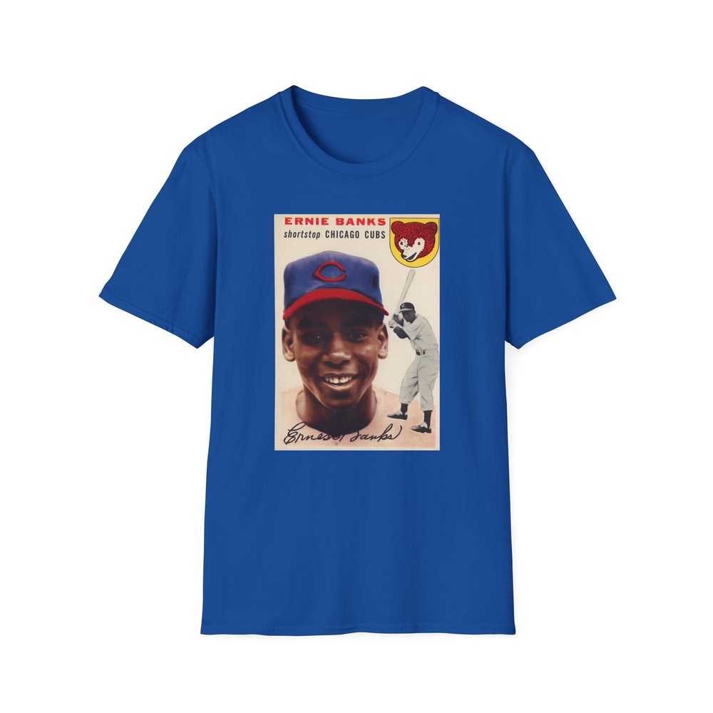 Vintage Ernie Banks Rookie T-Shirt – Legendary 1954 Baseball Card #94 – Unisex