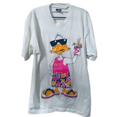 Vintage 1980’s Single Stitch 1986 Larty Animal Duck Beach Pool Light Up T Shirt