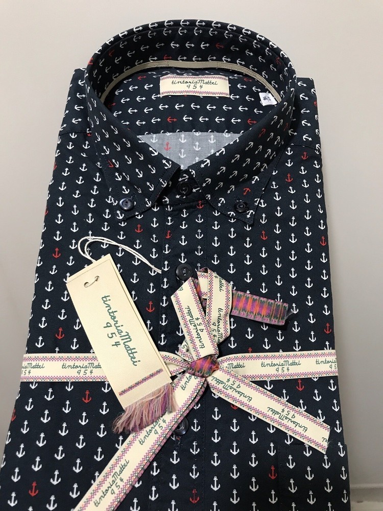 TINTORIA MATTEI Italian beautiful shirt, 16/41 to M/50/40 NWT $450 Big Sale