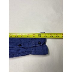 Puro Lino Mens Blue 100% Linen Button Down Shirt Size S Indigo Made in Italy