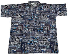 La Leela Mens Hawaiian Button Down Shirt Vacation Tropical 4XL
