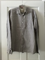 NWOT Apolis Global Citizen Cotton Flax Long Sleeve Button Down Shirt Top XL