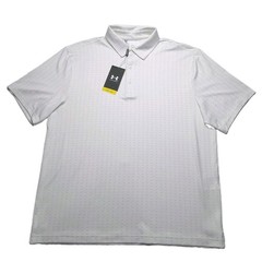 Under Armour Polo Shirt Mens Large UPF 30 Anti Odor Golf Performance White
