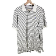 Polo Golf Ralph Lauren Polo Shirt Mens XL White Striped Pro Fit Pima Cotton