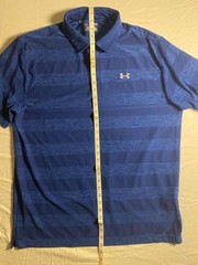 Under Armour HeatGear Men’s Loose Fit Striped Short Sleeve Golf Polo Shirt Blue