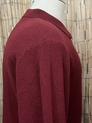 Coofandy Mens LS 3-Button Polo-Medium-NWT-100% Polyester Knit