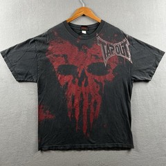 Vintage Tapout Shirt Mens XL Black Faded Bloody Skull Y2K AOP Skater MMA UFC