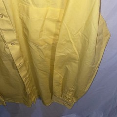 Omega Mens Dress Shirt Size XL Bright Yellow Business Formal Party Italy