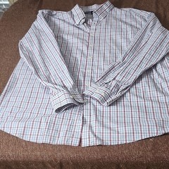 Jos. A. Bank Men’s 3XLT Big & Tall Cotton Plaid Button-Down Shirt Blue/Red