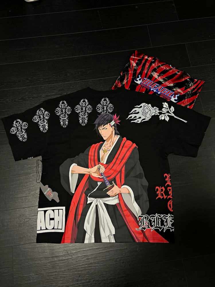 Civil Regime x Bleach Byakuya Kuchiki Graphic Tee Men’s L Black/Red oversized