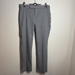 Lauren Ralph Lauren Womens Gingham Trousers Black White Check Size 2 Smart