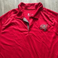 Nike Tampa Bay Buccaneers NFL On-Field Polo Shirt Men’s Large Red Dri-Fit Golf