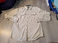 Kuhl Long Sleeve Button Up Shirt Nylon Blend Hiking Outdoors Mens XL