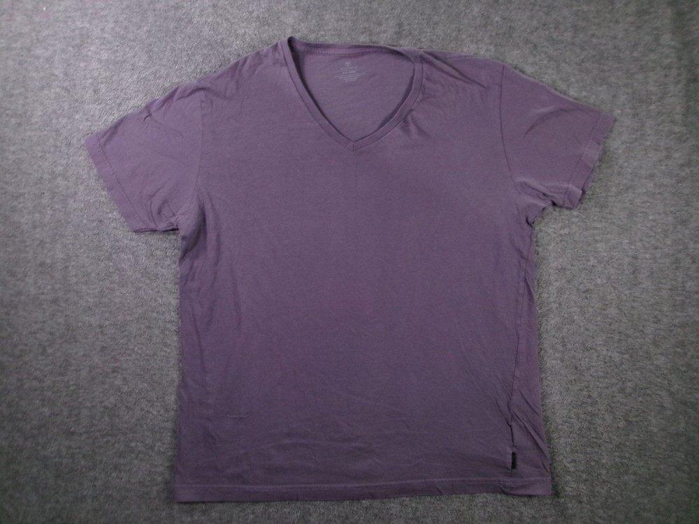 Cotton On Shirt Mens 2XL Purple V Neck Short Sleeve Causal Basic Soft Everyday