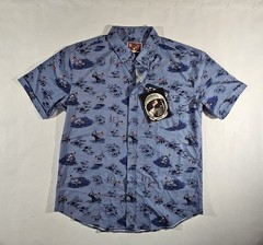 NWT RSVLTS x NASA Moon Buggy Short Sleeve Kunu Flex Button Front Shirt XL