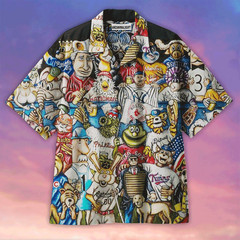 Baseball Hawaiian Shirt Colorful Baseball Team Hawaiian Shirt For Men Woman Perf